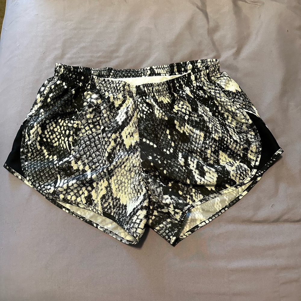 Nike Athletic Shorts - Black/white snake skin pattern